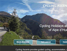 Tablet Screenshot of cyclingascents.com